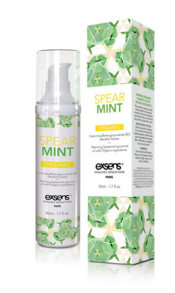 Huile de massage chauffante menthe bio Exsens 50 ml