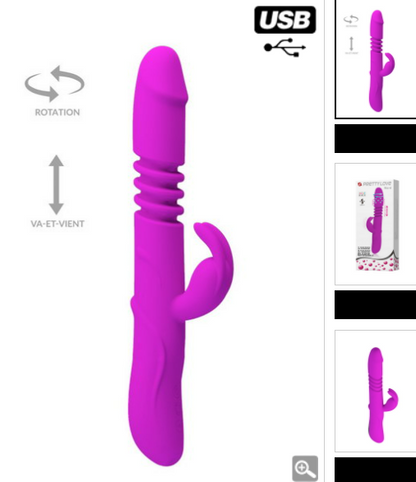 Vibromasseur rabbit va-et-vient Pretty Love Ward