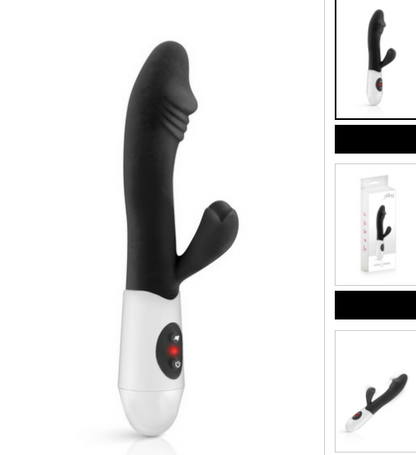 Vibromasseur rabbit noir 10 vitesses Elya Yoba