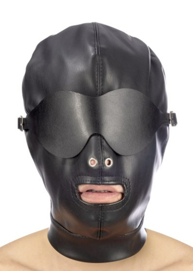 Cagoule cache yeux sangle lacet Fetish Tentation
