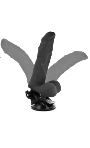 Gode vibrant réaliste Basecock pliable 21 cm