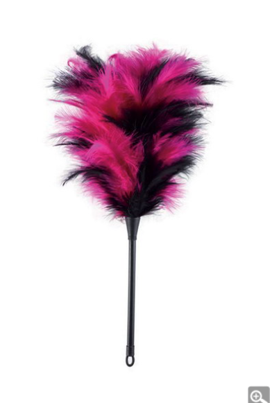 Plumeau caresse bicolore — noir & rose