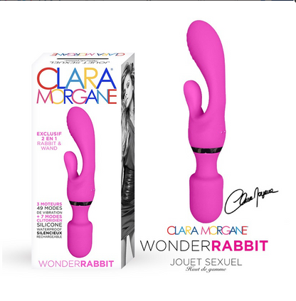 Vibromasseur 2-en-1 Wonder Rabbit Clara Morgane — rose